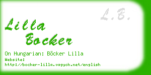 lilla bocker business card